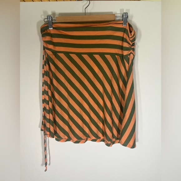 Patagonia Dresses & Skirts - Vintage Y2K Patagonia orange green striped travel festival skirt L outdoor